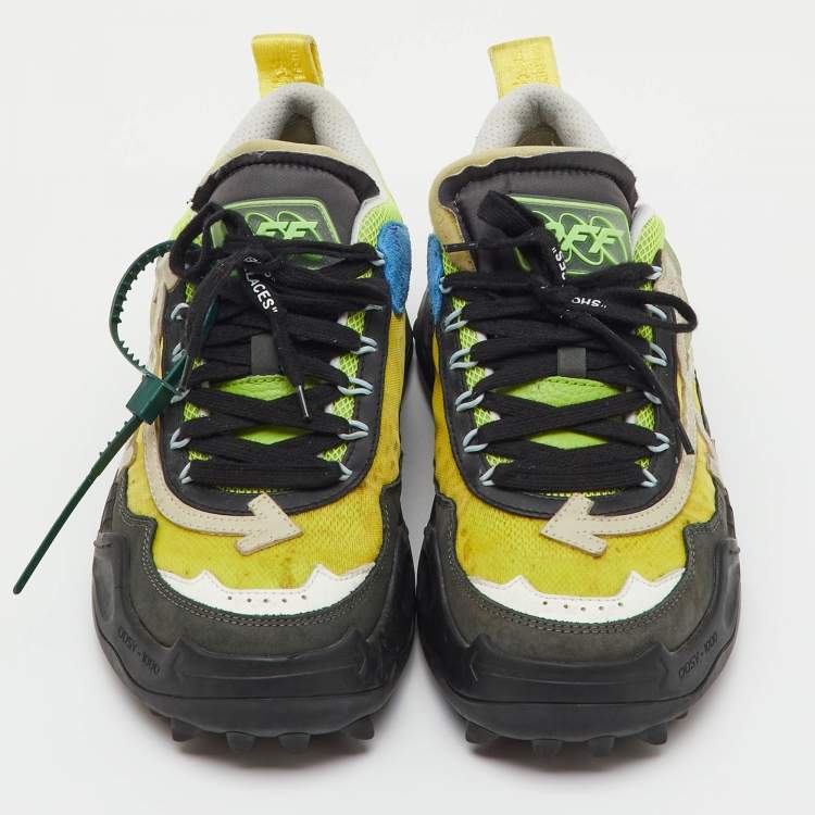 Pre Owned Off-White Multicolor Mesh and Leather Odsy 1000 Sneakers Size 41