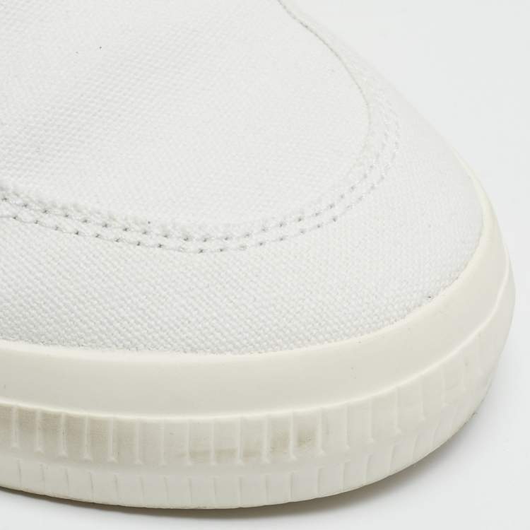 Pre Owned Off-White Vulcanized Size 41 White Canvas Low Top Sneakers