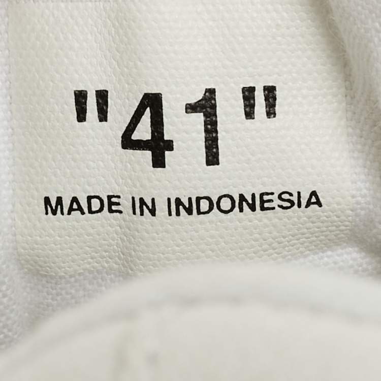 Pre Owned Off-White Vulcanized Size 41 White Canvas Low Top Sneakers