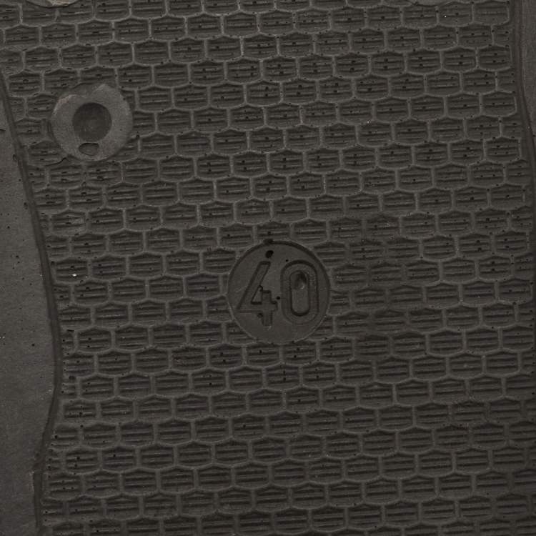 Pre Owned Off-White Logo Industrial Size 40 Black Leather Flats