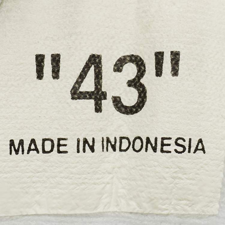 Pre Owned Off-White Floating Arrow Size 43 Green Fabric and Suede Lace Up Sneakers