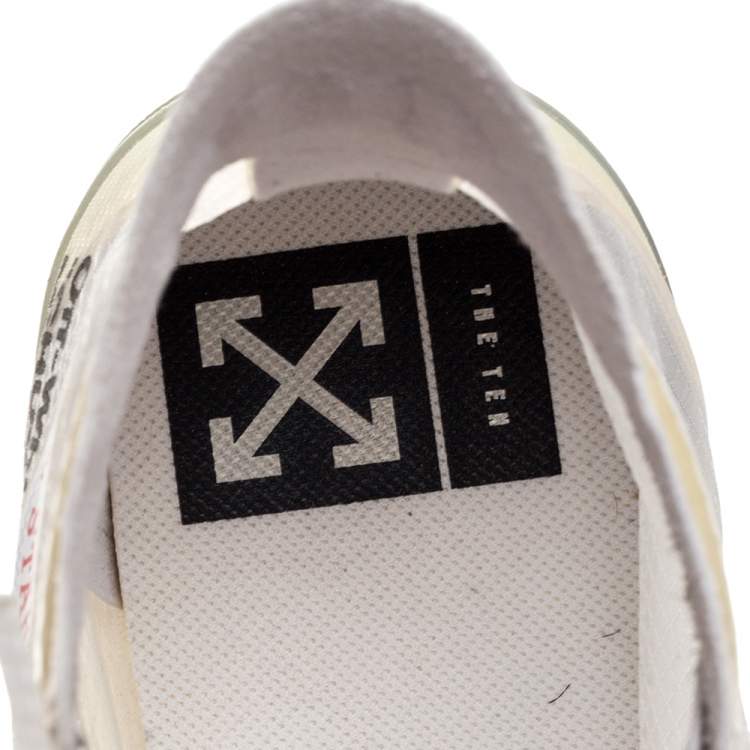 Pre Owned Off-White x Chuck Taylor All Star Translucent Mesh And Rubber Vulcanized Hi Top Sneaker Size 45