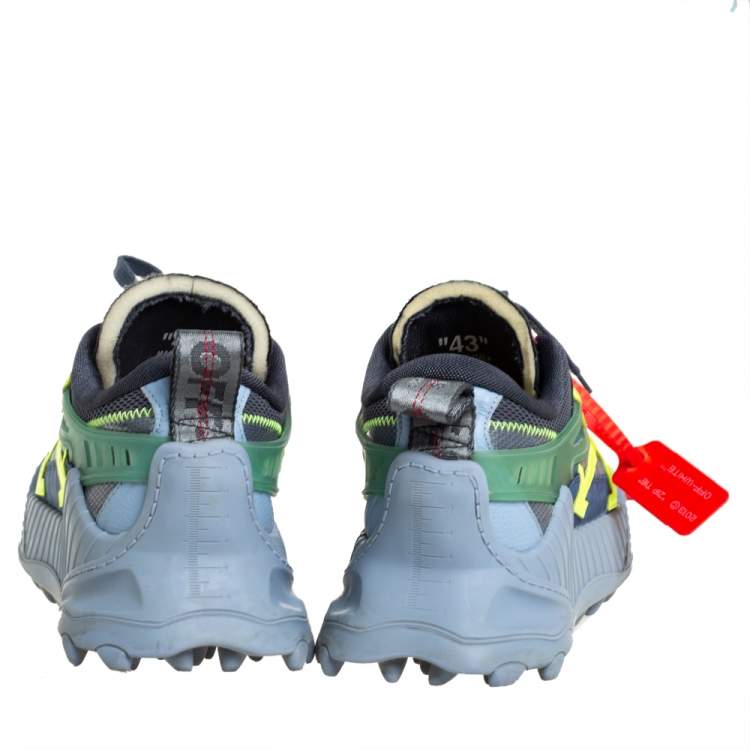 Pre Owned Off White Multicolor Mesh And Leather Odsy 1000 Low Top Sneakers Size 43
