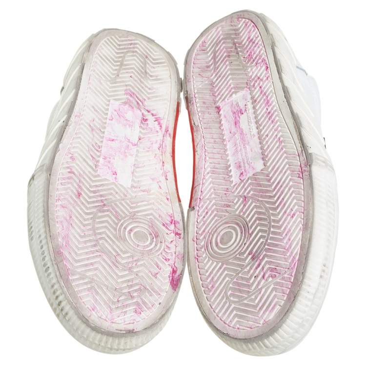 Pre Owned Off-White White Leather Vulcanized Low Top Sneakers Size 42