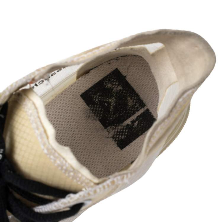 Pre Owned Off-White x Converse Beige Mesh And Rubber Chuck Taylor All-Star Vulcanized High Top Sneakers Size 41