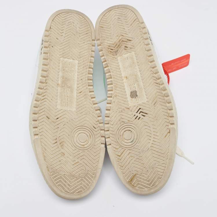 Pre Owned Off-White Multicolor Leather And Suede Low Top Sneakers Size 44