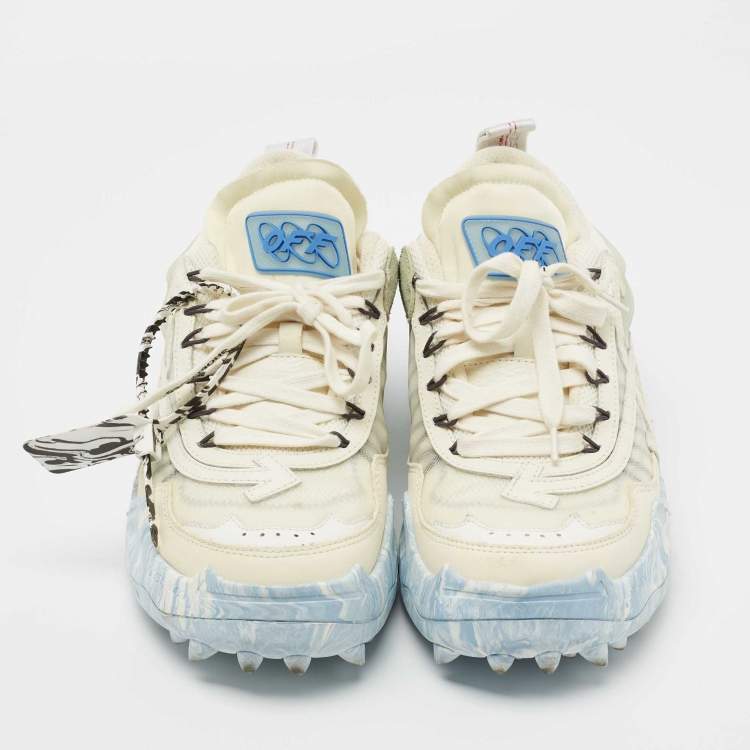 Pre Owned Off White Multicolor Leather and Mesh odsy 1000 Sneakers Size 43