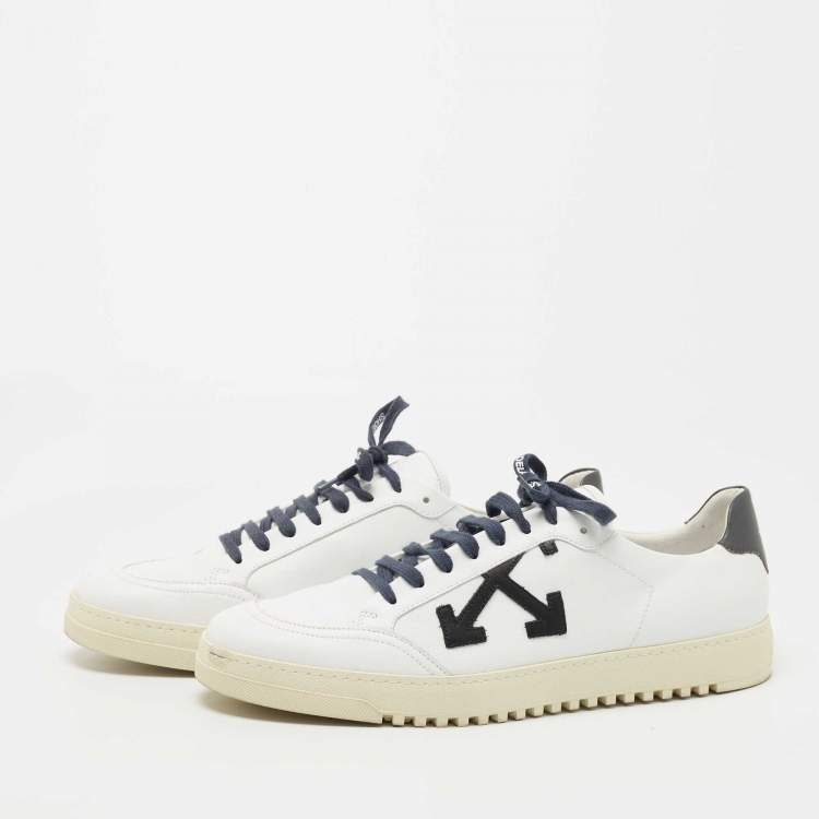 Off-White White Leather 2.0 Low Top Sneakers Size 45 Off-White | TLC