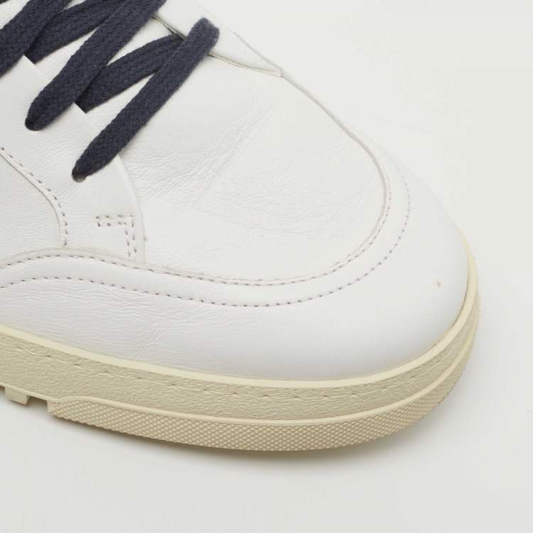 Pre Owned Off-White White Leather 2.0 Low Top Sneakers Size 45