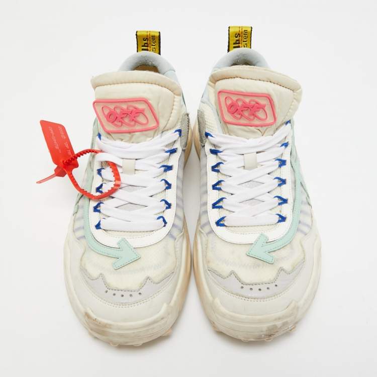 Pre Owned Off White Multicolor Mesh and Leather Odsy 1000 Sneakers Sneakers Size 44
