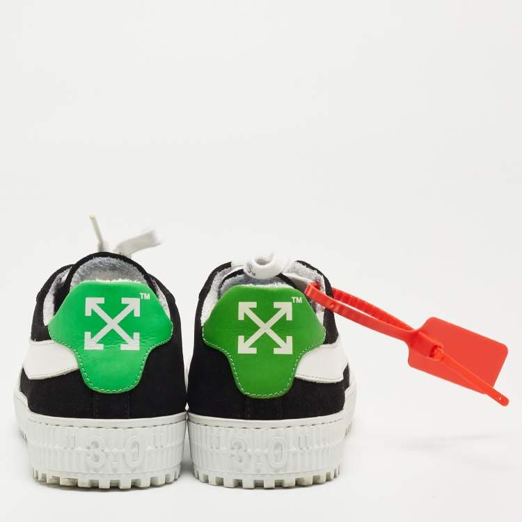 Pre Owned Off-White Black Suede Vulcanized Low Top Sneakers Size 37