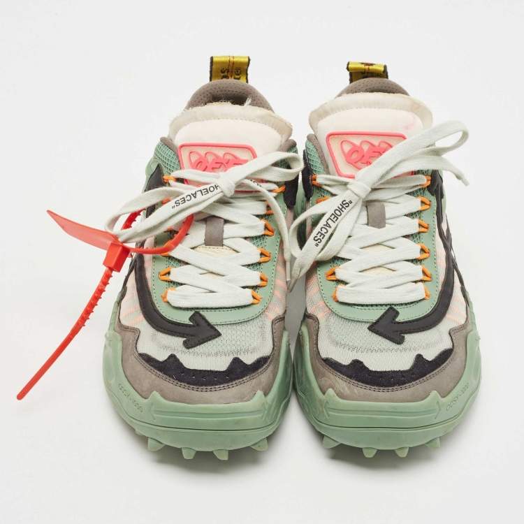 Pre Owned Off-White Multicolor Mesh and Leather Odsy 1000 Sneakers Size 39 