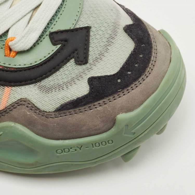 Pre Owned Off-White Multicolor Mesh and Leather Odsy 1000 Sneakers Size 39 