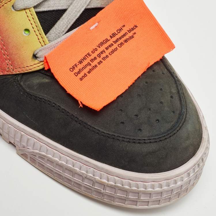 Pre Owned Off-White Black Nubuck Leather Off-Court 3.0 Sneakers Size 44