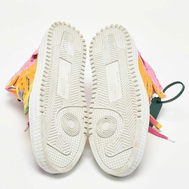 Pre Owned Off White  Multicolor Off-Court 3.0 High 'Tie-Dye Sneakers Size 44