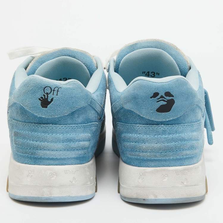Pre Owned Off-White Blue/White Vintage Suede Out Of Office Sneakers Size 43