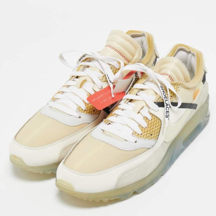 Off-White x Nike Tricolor Leather and Mesh The 10 Air Max 90 Sneakers Size  47.5 Off-White x Nike