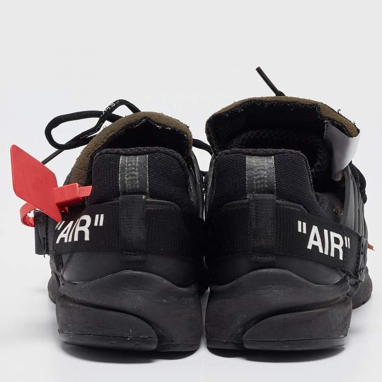 Pre Owned Off-White x Nike Black Mesh and Fabric Air Presto Sneakers Size 41
