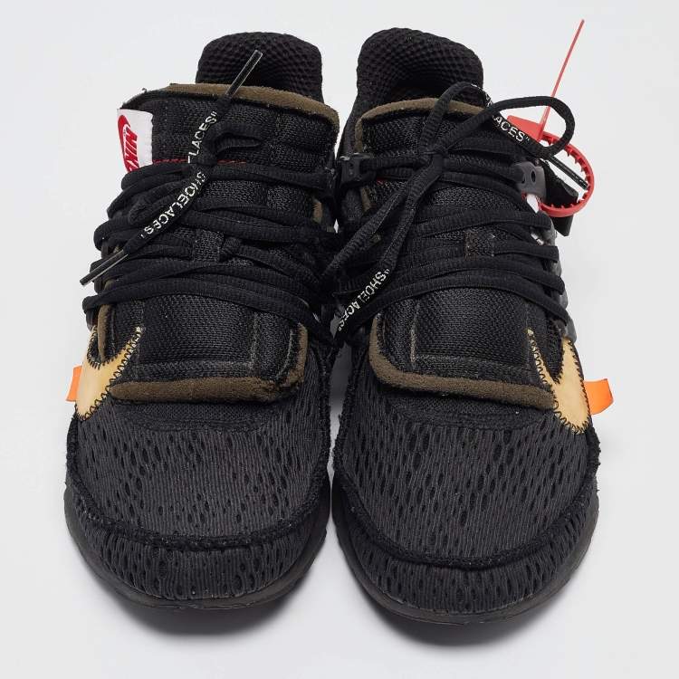 Pre Owned Off-White x Nike Black Mesh and Fabric Air Presto Sneakers Size 41