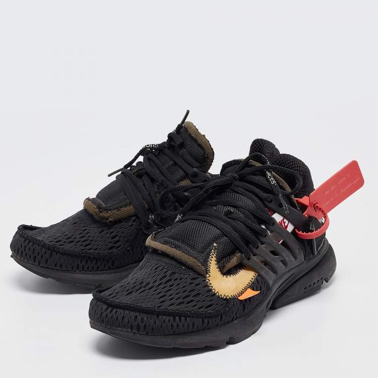 Off-White x Nike Black Mesh and Fabric Air Presto Sneakers