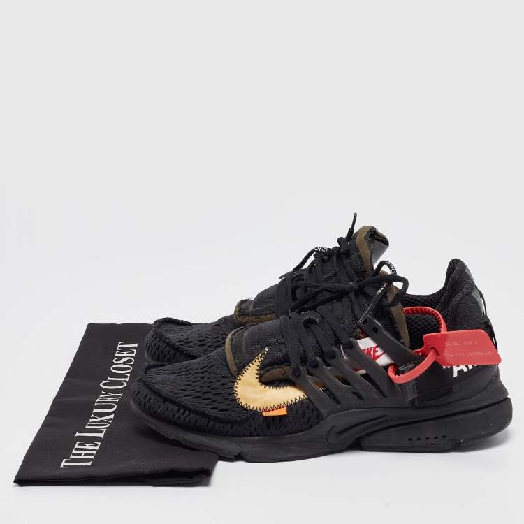 Pre Owned Off-White x Nike Black Mesh and Fabric Air Presto Sneakers Size 41