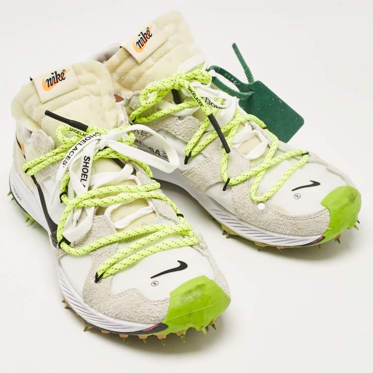 Pre Owned Off-White x Nike Multicolor Neoprene Suede Kiger 5 Cloth Lace Up Sneakers 42.5