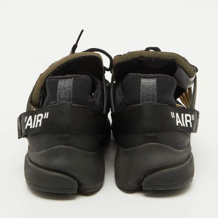 Pre Owned Off-White x Nike Black Mesh and Fabric Air Presto Sneakers Size 45