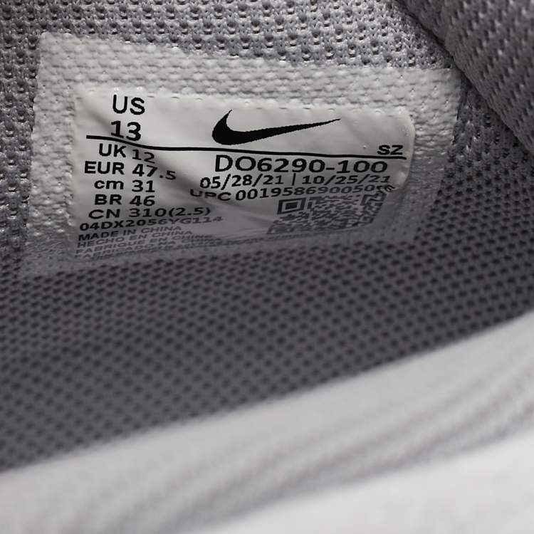 Pre Owned Off-White x Nike White Mesh Air Force 1 Mid Sneakers Size 47.5