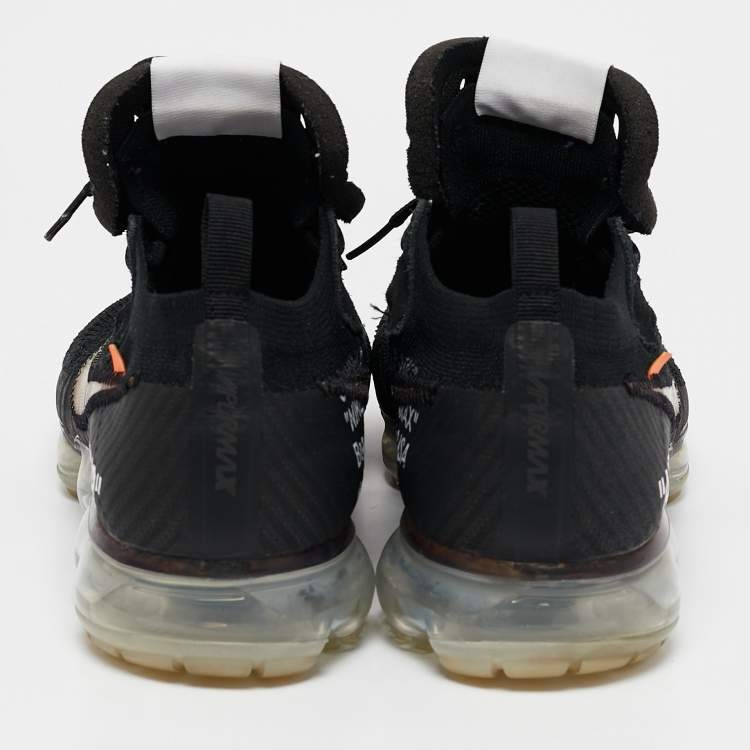 Pre Owned Off-White x Nike Black Fabric and Suede Air Max 90 Sneakers Size 44