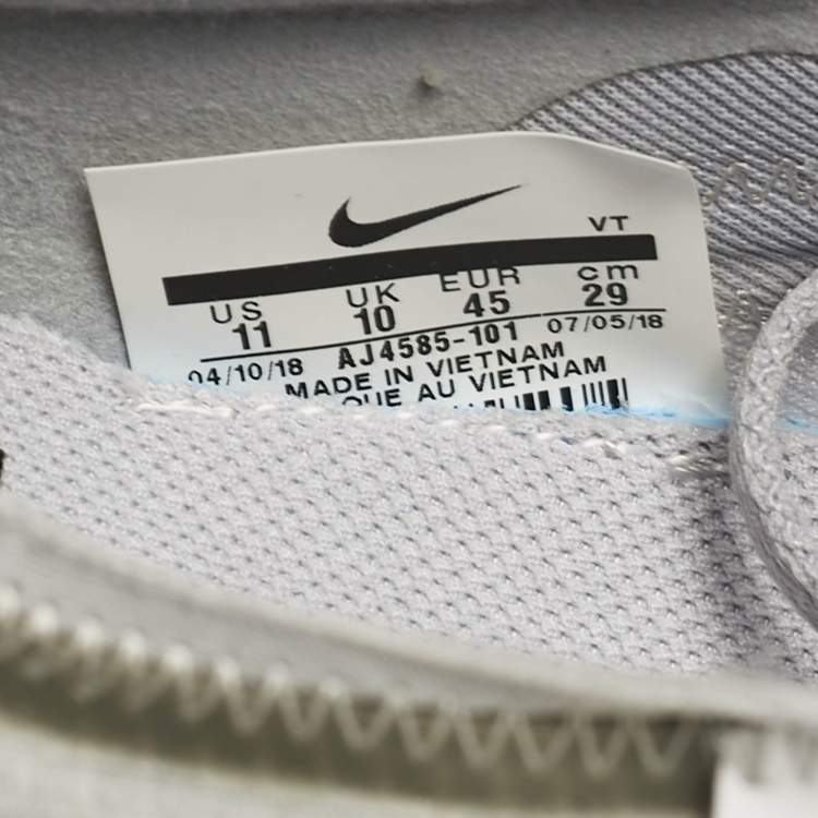 Pre Owned Off White x Nike Grey Mesh and Rubber Air Max 97 Menta Sneakers Size 45