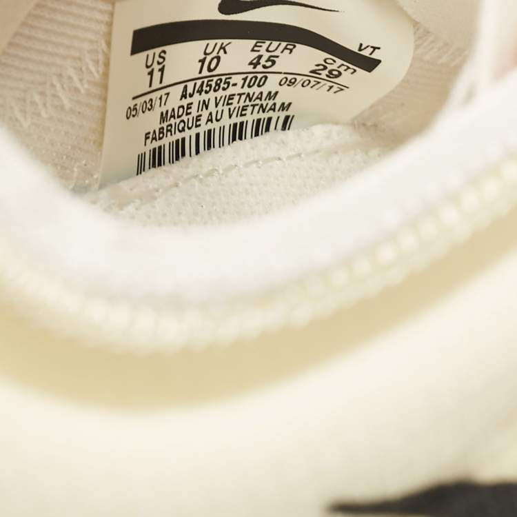 Pre Owned Off White x Nike White Mesh and Rubber Air Max 97 Sneakers Size 45