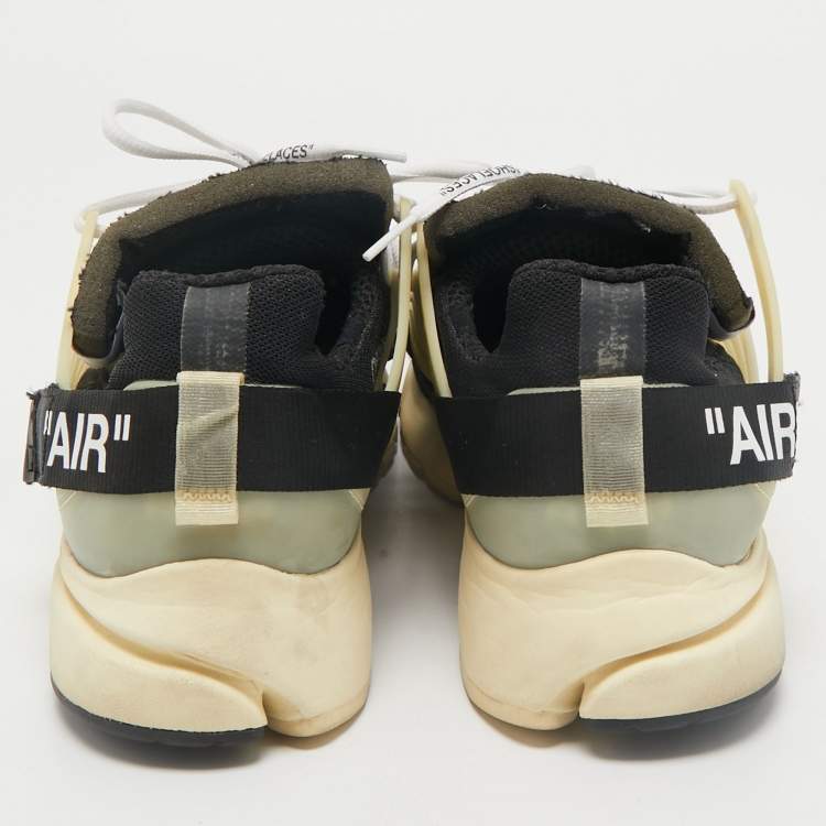 Pre Owned Off-White x Nike Black Mesh and Fabric Air Presto Sneakers Size 44
