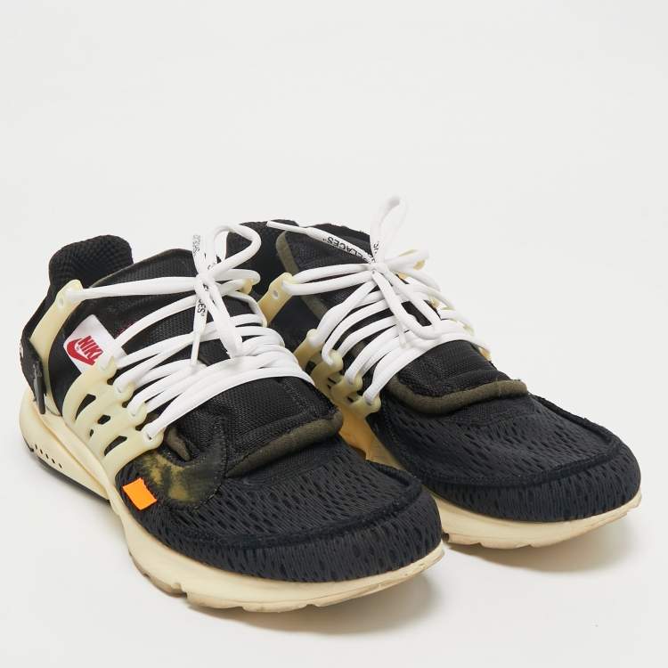 Pre Owned Off-White x Nike Black Mesh and Fabric Air Presto Sneakers Size 44