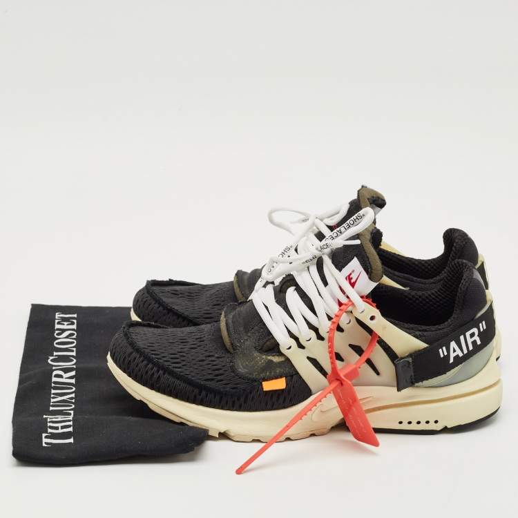Pre Owned Off-White x Nike Black Mesh Air Presto Sneakers Size 42.5