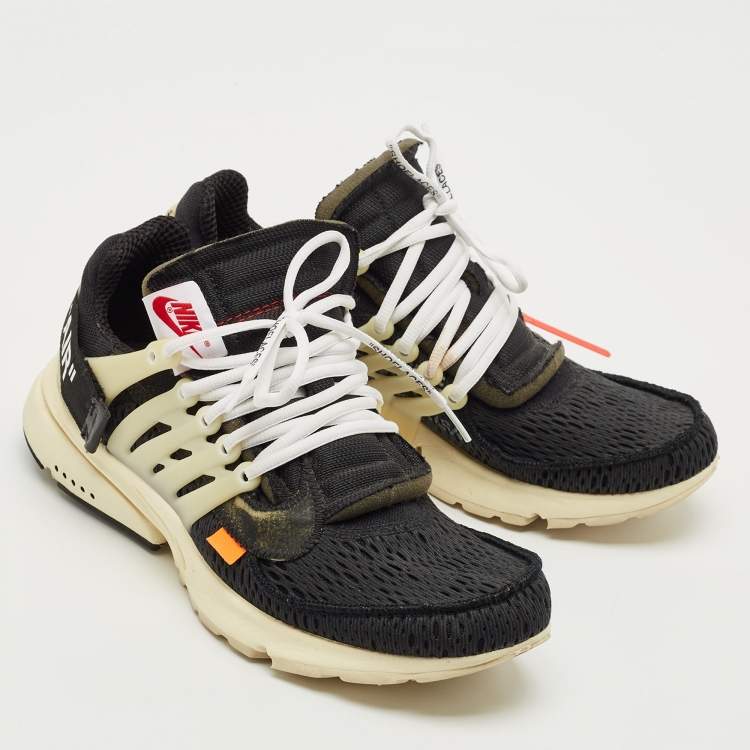 Pre Owned Off-White x Nike Black Mesh Air Presto Sneakers Size 42.5