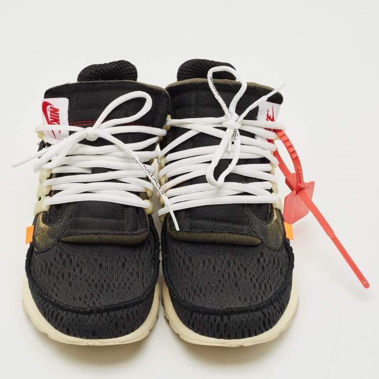Pre Owned Off-White x Nike Black Mesh Air Presto Sneakers Size 42.5