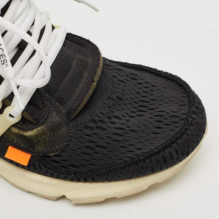 Pre Owned Off-White x Nike Black Mesh Air Presto Sneakers Size 42.5