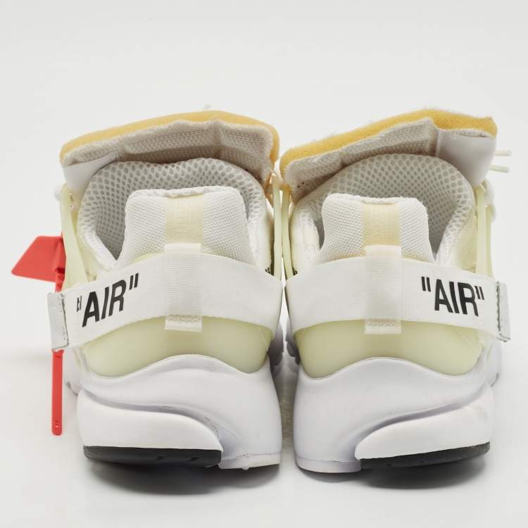 Pre Owned Off-White x Nike White Mesh Air Presto Sneakers Size 42.5