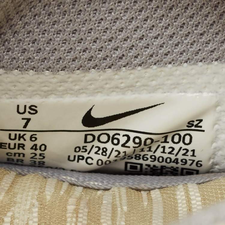 Pre Owned Off-White x Nike White Mesh Air Force 1 Mid Sneakers Size 40