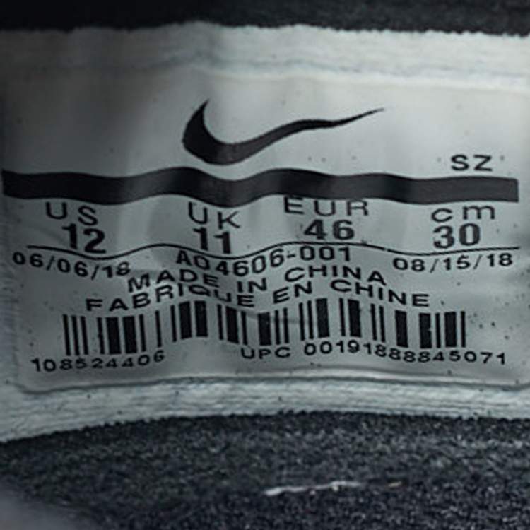 Pre Owned Off-White x Nike Black Mesh and Suede Air Force 1 Low Sneakers Size 46
