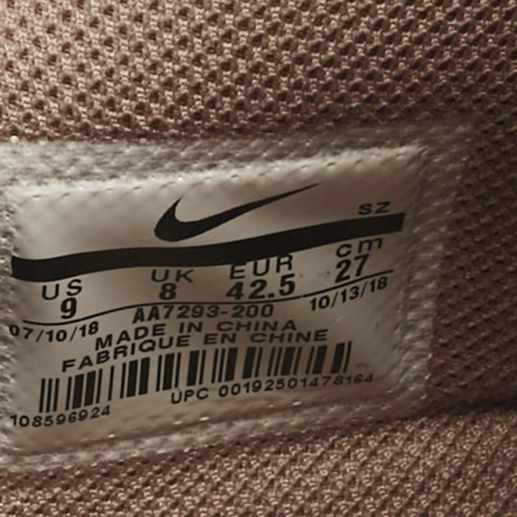 Pre Owned Off-White x Nike Brown Fabric and Leather Air Max 90 Desert Ore Lace Up Sneakers Size 42.5