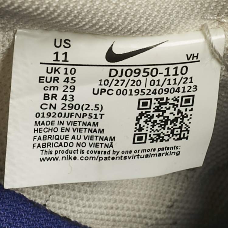 Pre Owned Off-White x Nike Cream/White Leather and Suede Dunk Low Top Sneakers Size 45