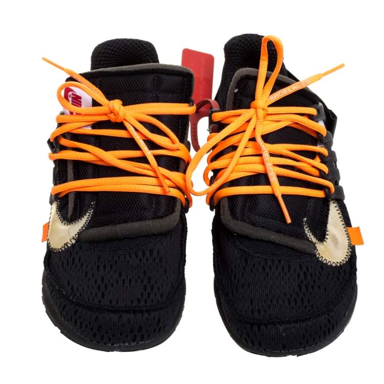 Pre Owned Off White x Nike Black Mesh Fabric The 10 Nike Air Presto Sneakers Size 42.5