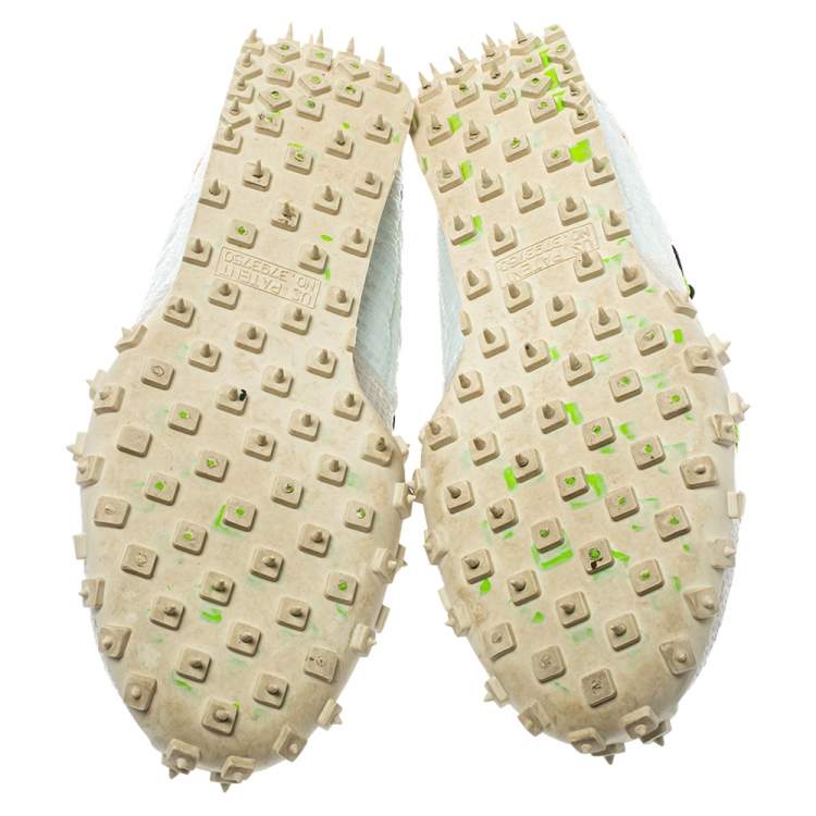 Pre Owned Off White x Nike White PVC Waffle Racer Low Top Sneakers Size 42