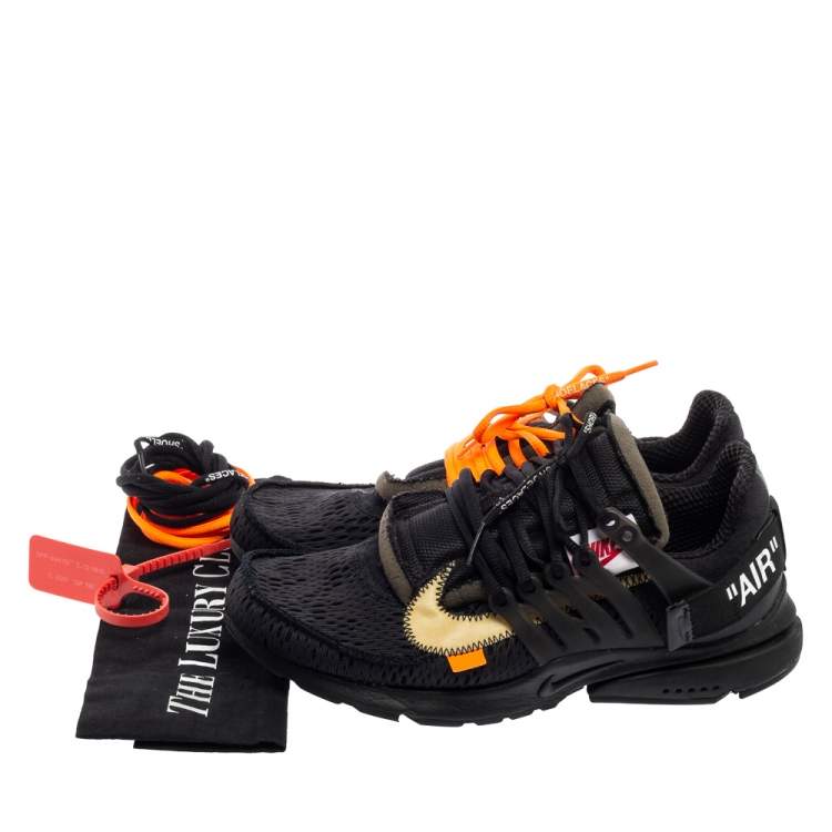 Pre Owned Off White x Nike Black Mesh Fabric The 10 Nike Air Presto Sneakers Size 41
