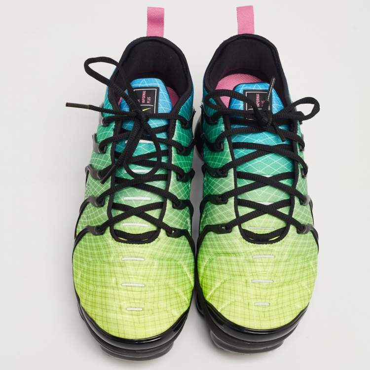 Pre Owned Off white x Nike Aurora Green/Blue Fabric  Air VaporMax Sneakers Size 44