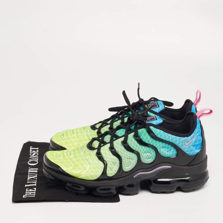 Pre Owned Off white x Nike Aurora Green/Blue Fabric  Air VaporMax Sneakers Size 44