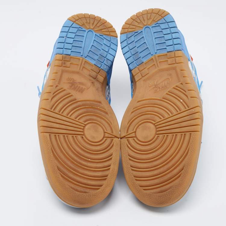 مملوكة مسبقًا Off-White x Nike Multicolor Leather And Fabric Dunk  Lace Up Sneakers Size 44
