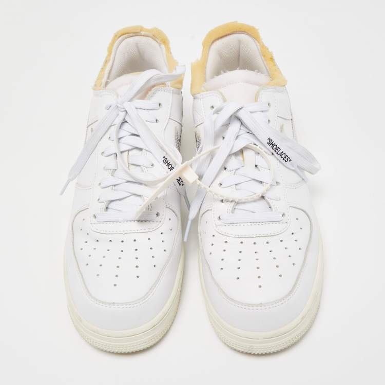 Pre Owned Nike White Leather Nike Air Force 1 ComplexCon Sneakers Size 42.5