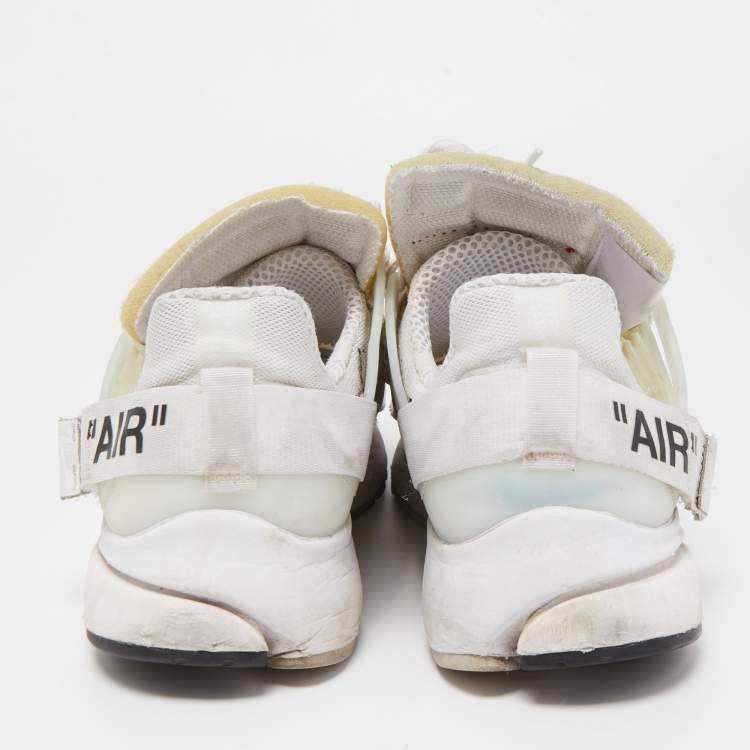 Pre Owned Nike x Off White  White Fabric Air Presto Low Trainers Sneakers Size 42.5